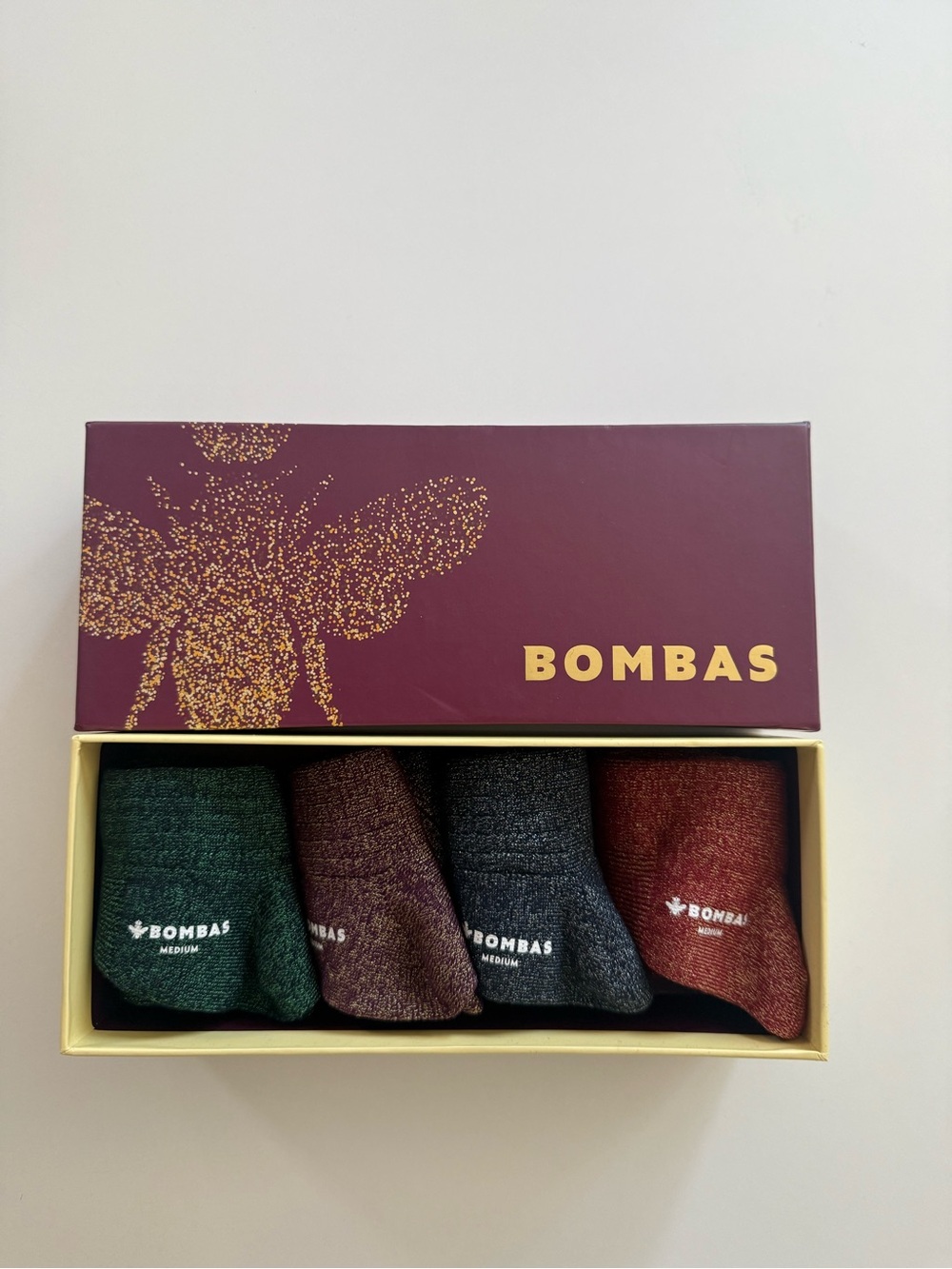 Bombas Gift Box 4 pair quarter Crew Socks